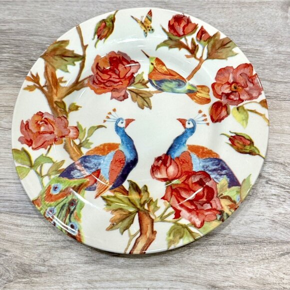 Single Andrew Tanner England Majestic Peacock Salad Plate Royal Stafford 8.5” - Picture 1 of 4